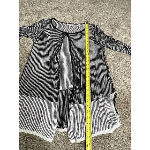 Cyrus Sweater Women Medium Black White Long Open Cardigan Top - Picture 7 of 7